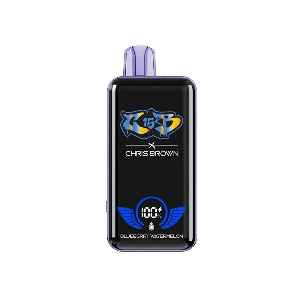 Best Deal Chris Brown CB15K Rechargeable Disposable Vape 15mL Blueberry Watermelon