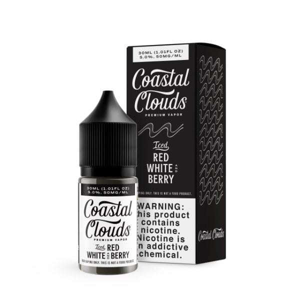 Coastal Clouds Salt 30ML Iced Red White and Berry