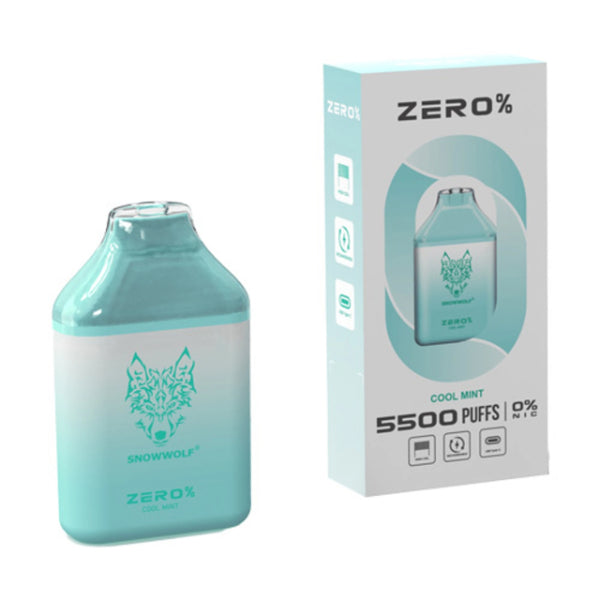 Snowwolf Zero 5500 Puffs 10-Pack Disposable Vape 14mL Best Flavors Cool Mint