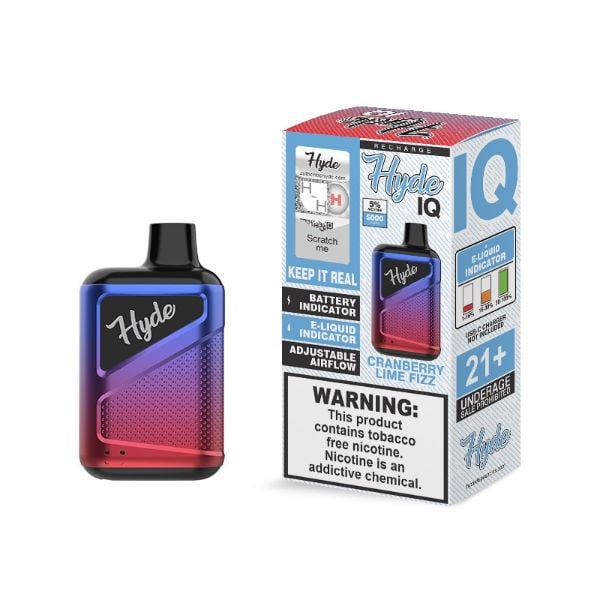 Cranberry Lime Fizz Hyde IQ 5000 Puffs Single Disposable 