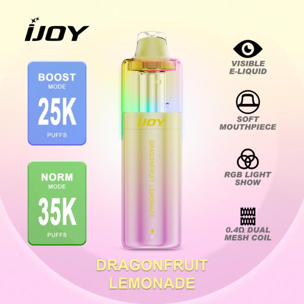 iJoy XP35,000 Puffs Disposable-Dragonfruit Lemonade-Single Disposable-5%-18mL