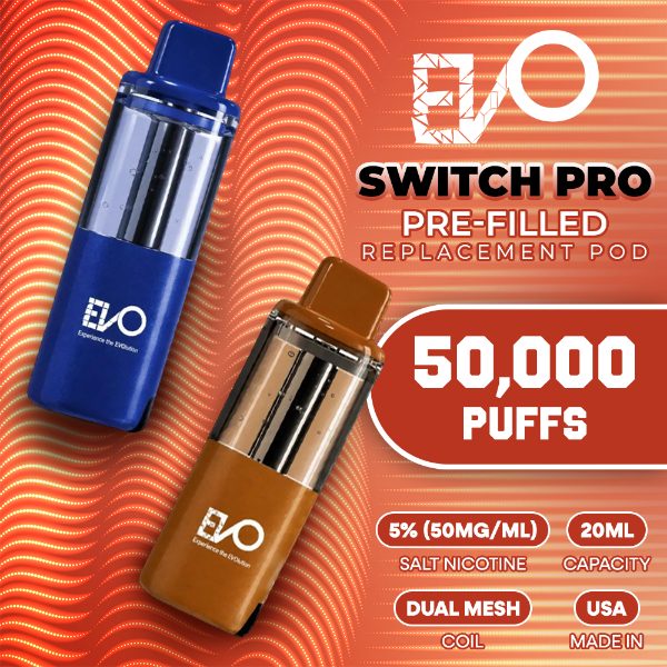 EVO Switch Pro 50K Puff Disposable Replacement Pod Cartridge
