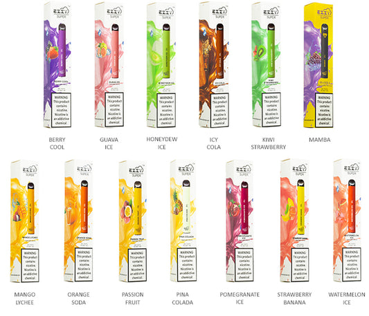 EZZY Super Disposable Vape - Pack of 10 Best Flavors