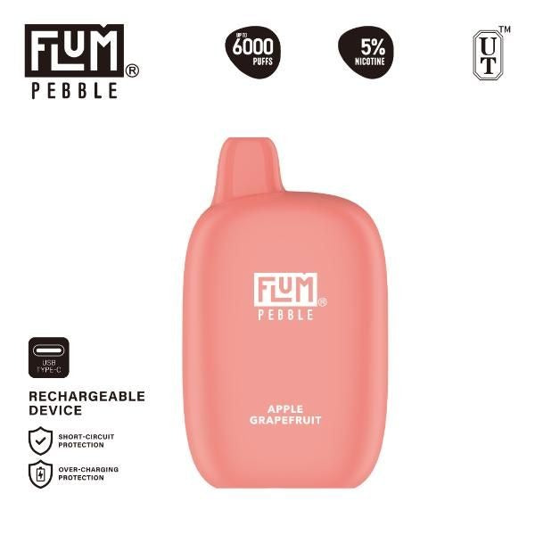Flum Pebble 6000 Puffs Rechargeable Disposable - Apple Grapefruit