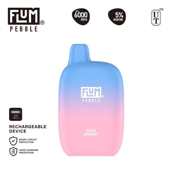 Flum Pebble 6000 Puffs Rechargeable Disposable - Blue Energy