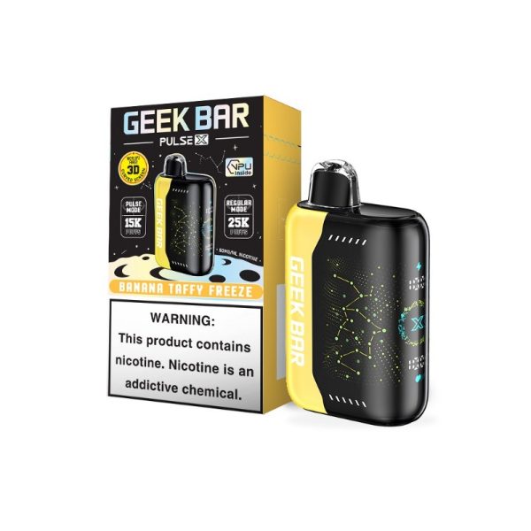 Geek Bar Pulse X 25000 Puffs Disposable - Banana Taffy Freeze