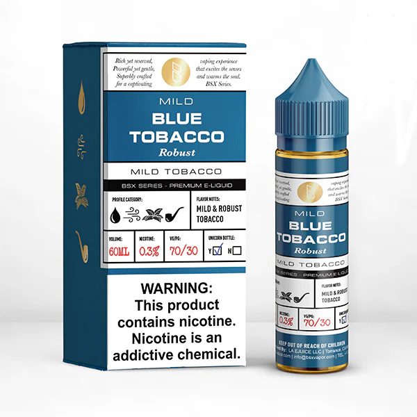 Basix 60ML E-Liquid by Glas Mild Robust Blue Tobacco