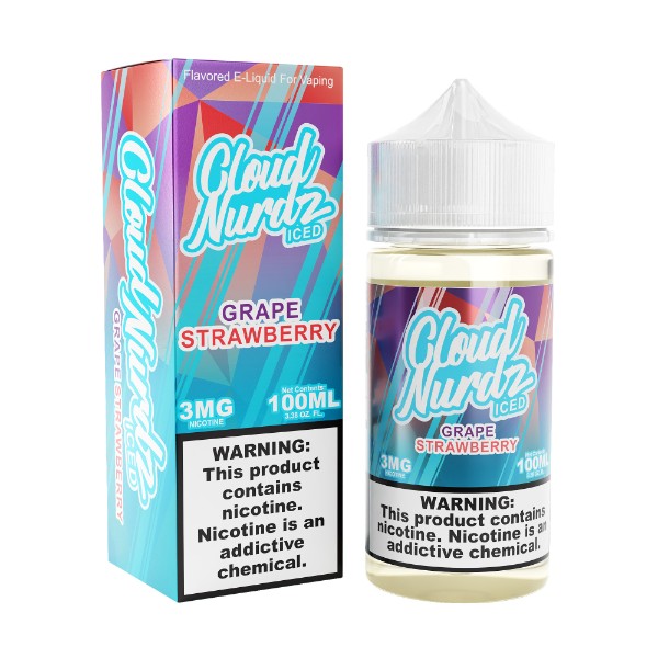 Cloud Nurdz 100ML E-Liquid - Grape Strawberry ice