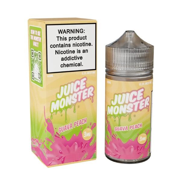 Juice Monster Series E-Liquid 100mL (Freebase) - Guava Peach