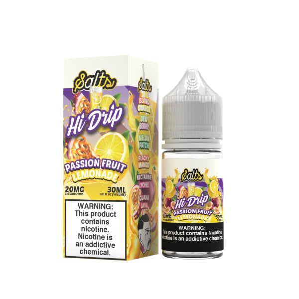 Hi-Drip Salts 30mL Vape Juice Best Flavor Passionfruit Lemonade