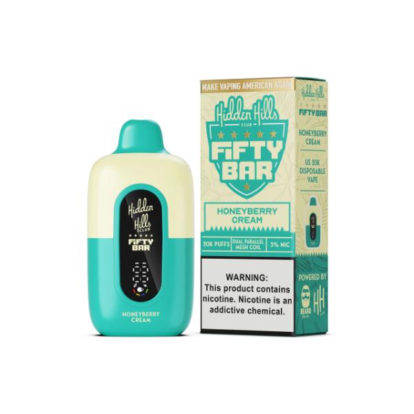 Hidden Hills Club X Fifty Bar-Honeyberry Cream-Single Disposable-50mg