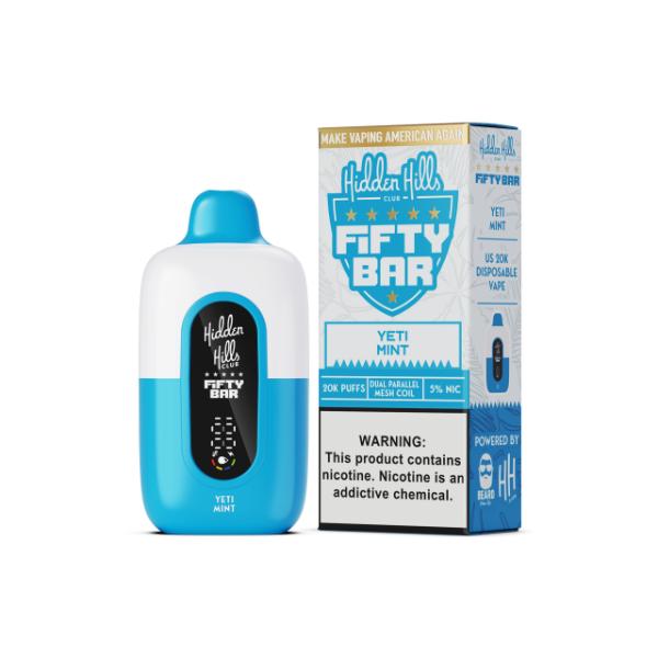 Hidden Hills Club X Fifty Bar-Yeti Mint-Single Disposable-50mg