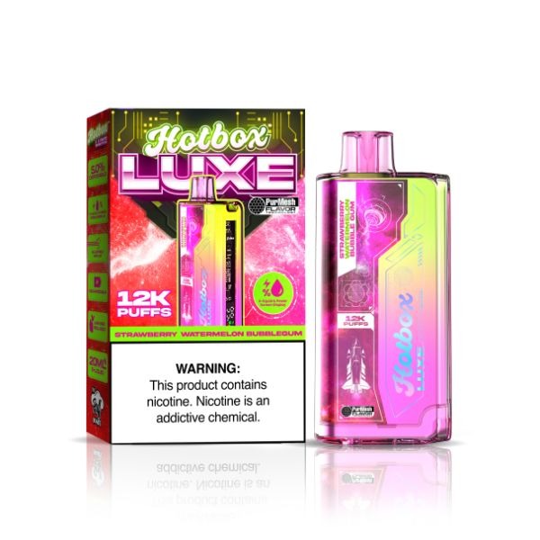 Hotbox Luxe 12000 Puffs Disposable - Strawberry Watermelon Bubblegum