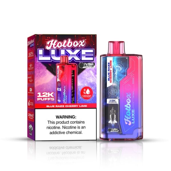 Hotbox Luxe 12000 Puffs Disposable Blue Razz Cherry Lime