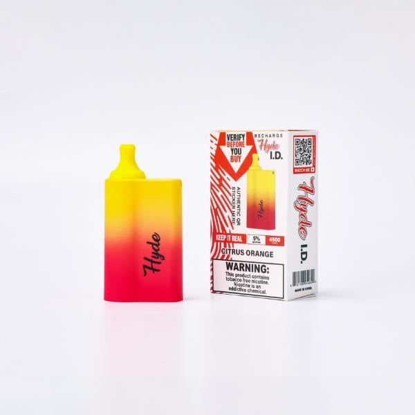 Citrus Orange Hyde I.D. Recharge 4500 Puffs Single Disposable Bulk Price!