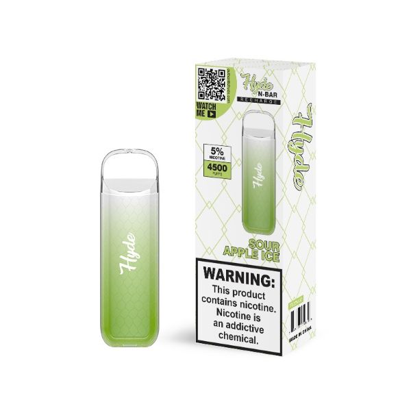 Hyde N-Bar Recharge Disposable Vape 10 Pack Best Flavor Sour Apple Ice