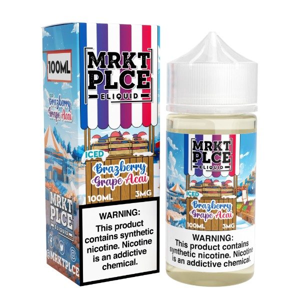 MRKT PLCE Series 100mL- iced brazberry grape acai