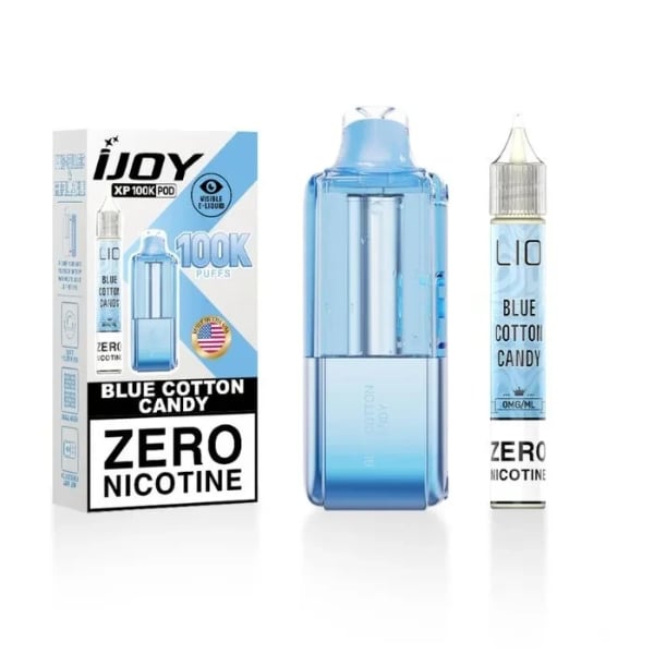 iJoy XP100K Replacement Pods Zero Nicotine Blue Cotton Candy