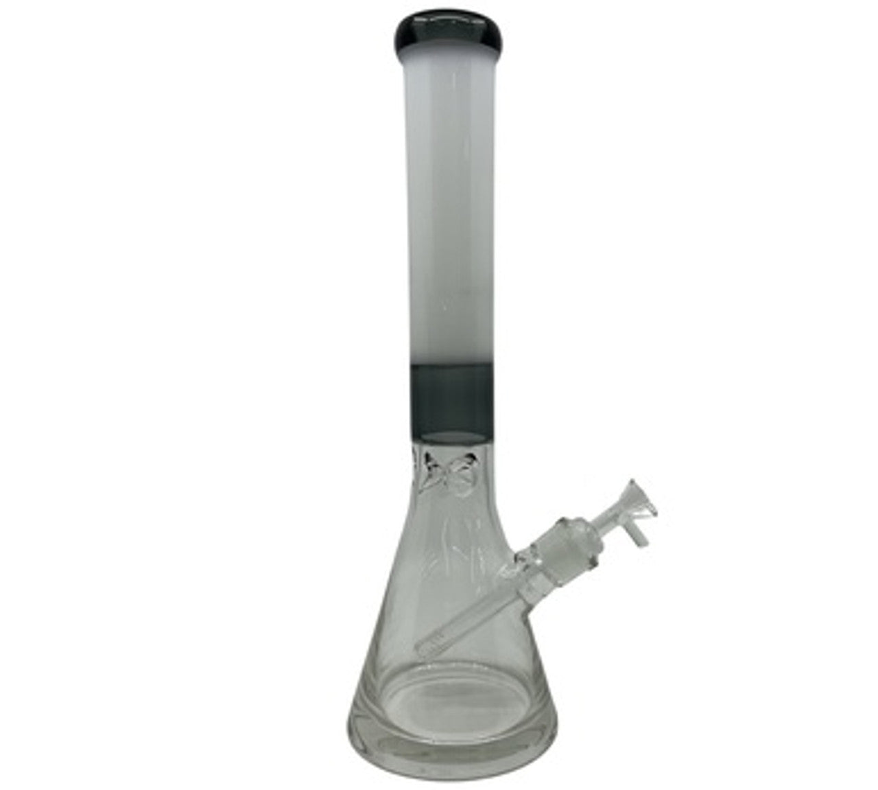 16" Heavy Glass Beaker Water Pipe with Color-changing Neck and Ice Catcher