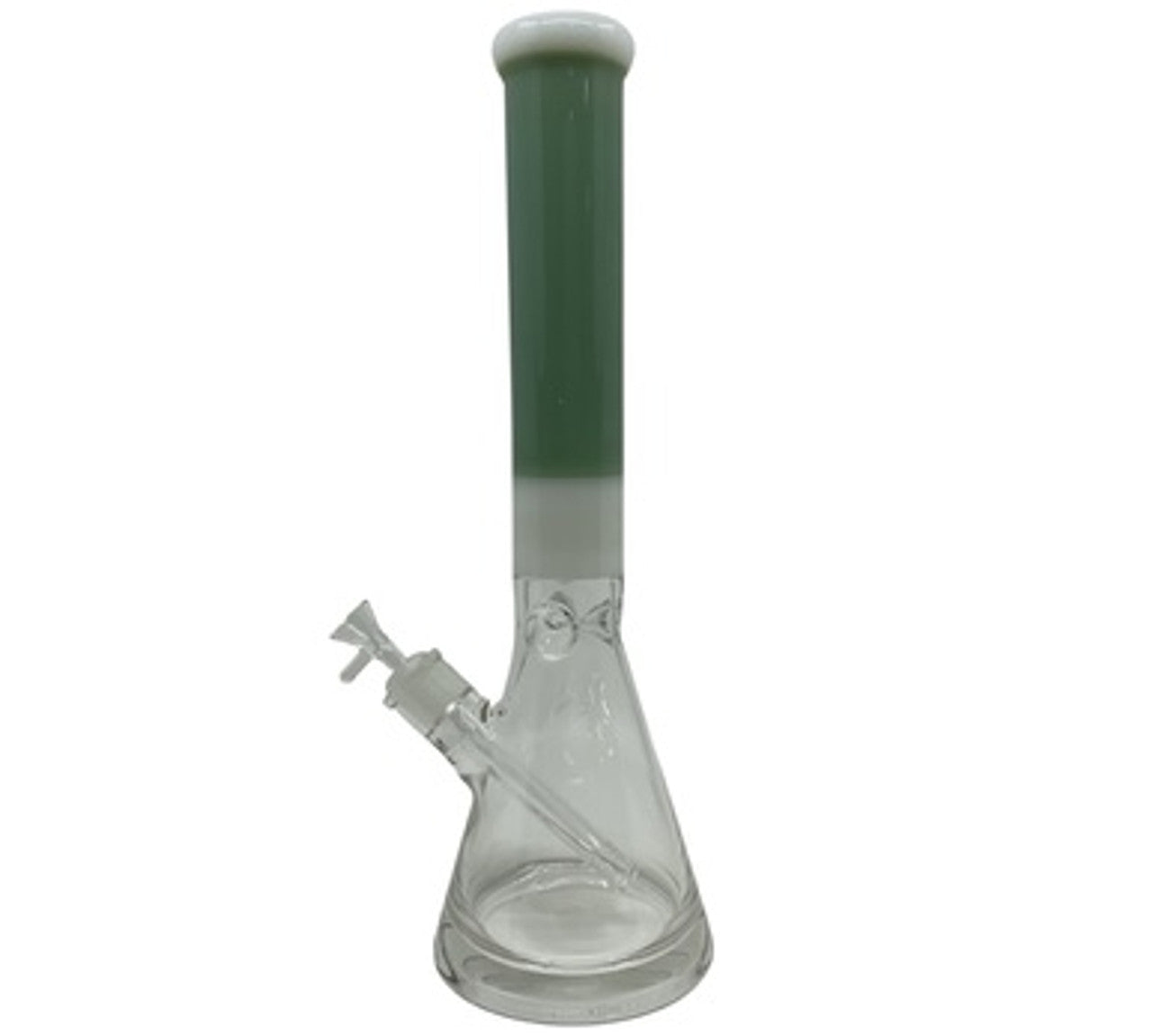 16" Heavy Glass Beaker Water Pipe with Color-changing Neck and Ice Catcher