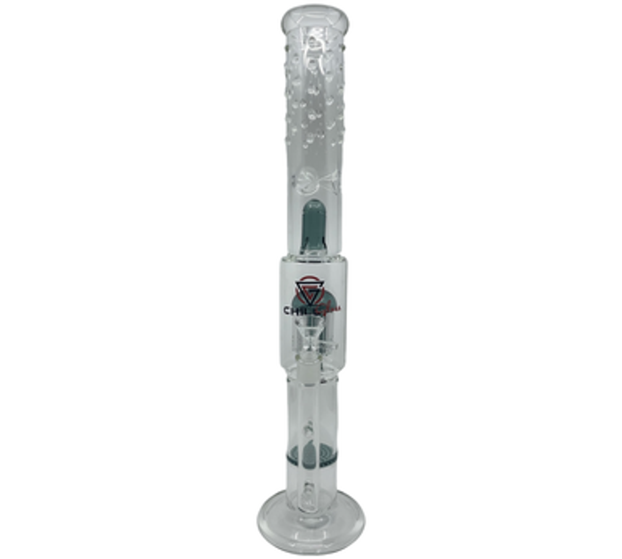 19" Chill Straight Glass Water Pipe w/ Percolator & Disc