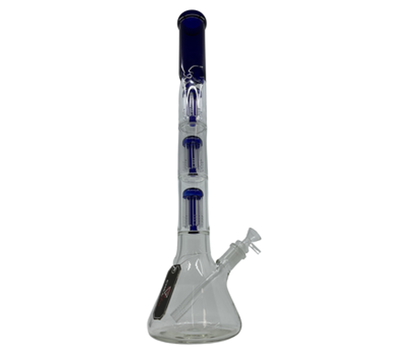 22" Chill Glass Triple Showerhead Perc Water Pipe