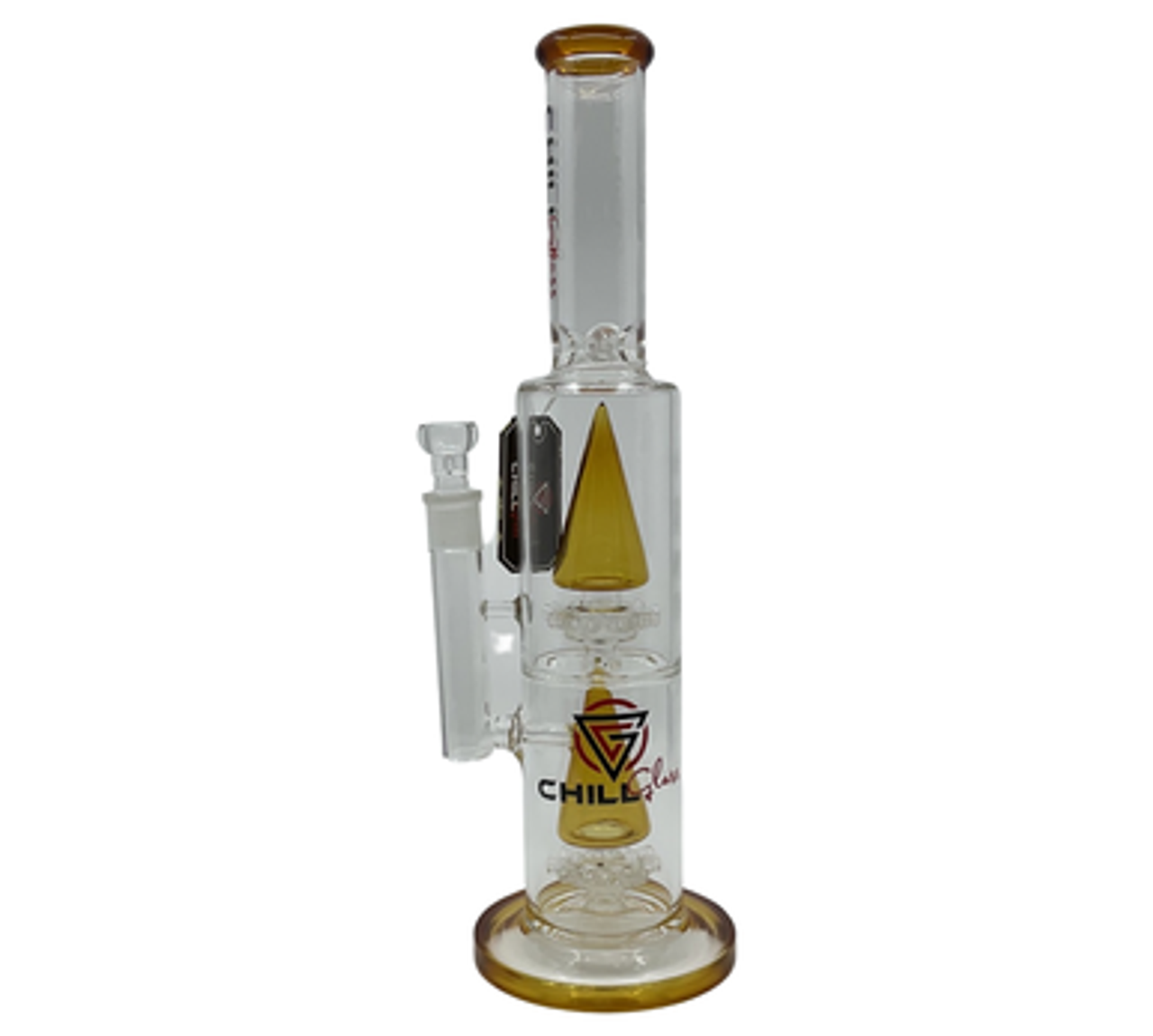 17" Chill Glass Water Pipe with Stacked Cone Perc