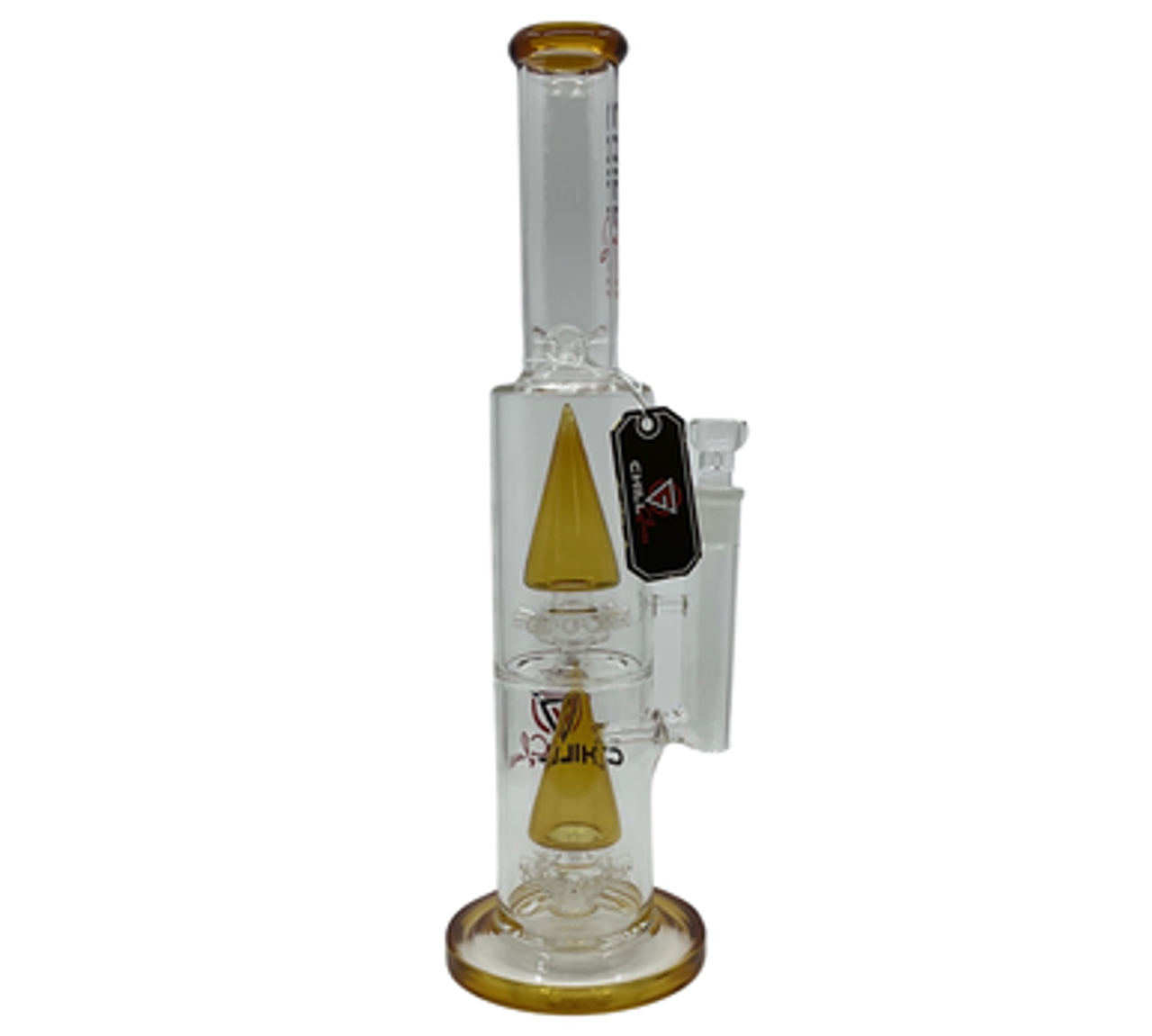 17" Chill Glass Water Pipe with Stacked Cone Perc