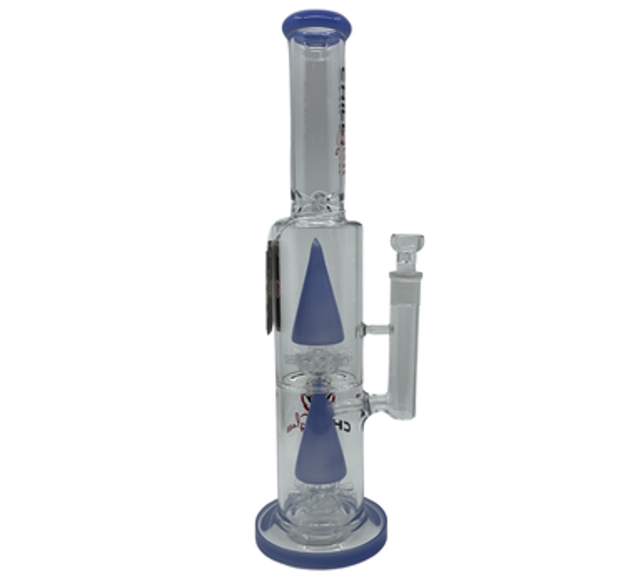 17" Chill Glass Water Pipe with Stacked Cone Perc