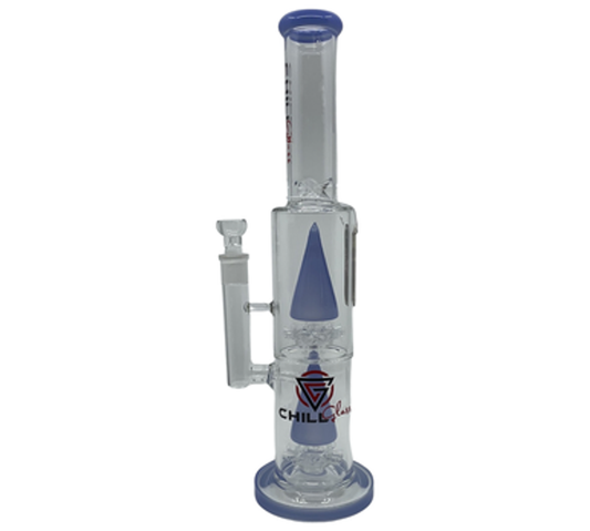 17" Chill Glass Water Pipe with Stacked Cone Perc