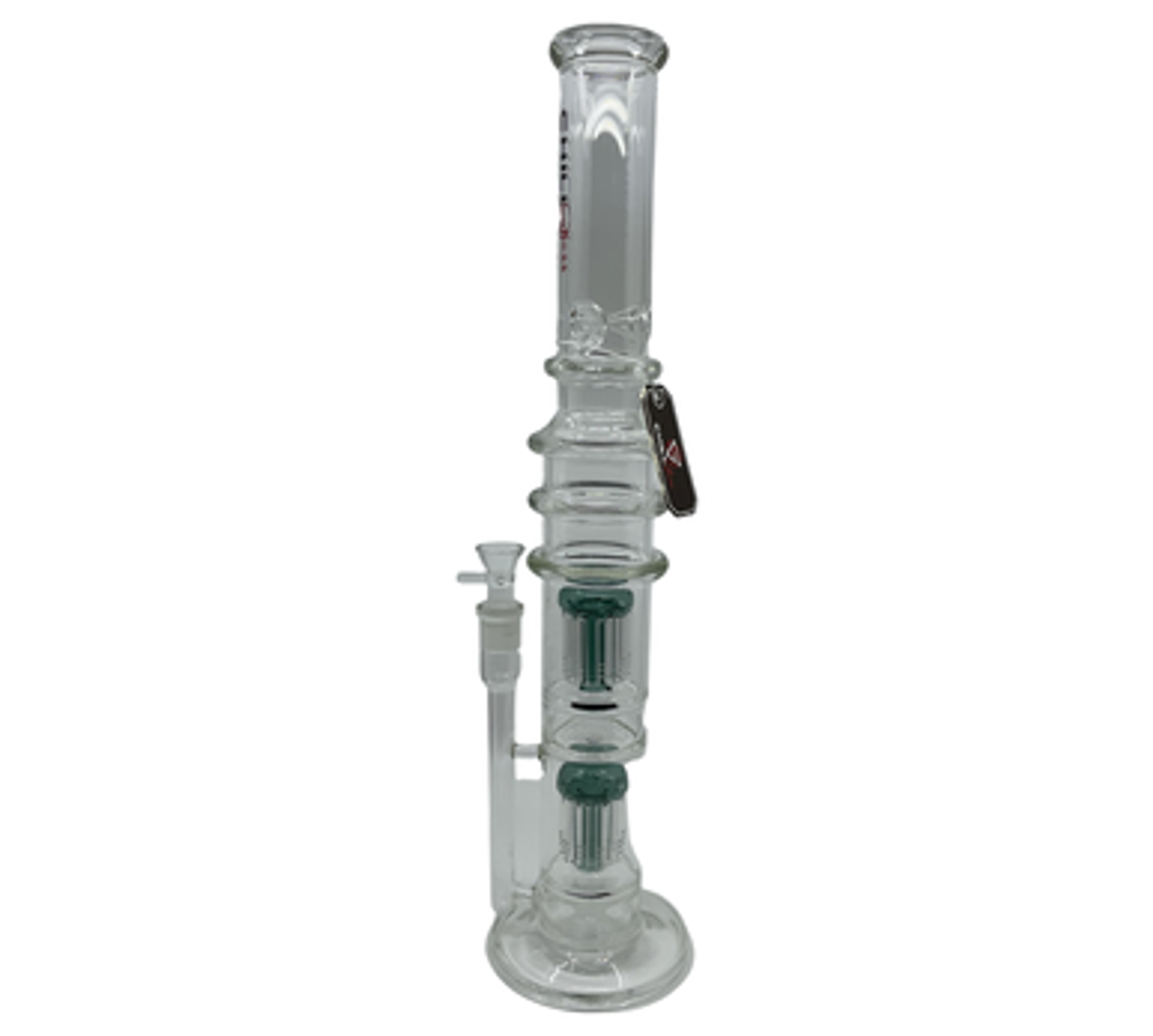 21" Chill Glass Water Pipe with Stacked Showerhead Perc