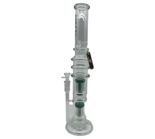 21" Chill Glass Water Pipe with Stacked Showerhead Perc