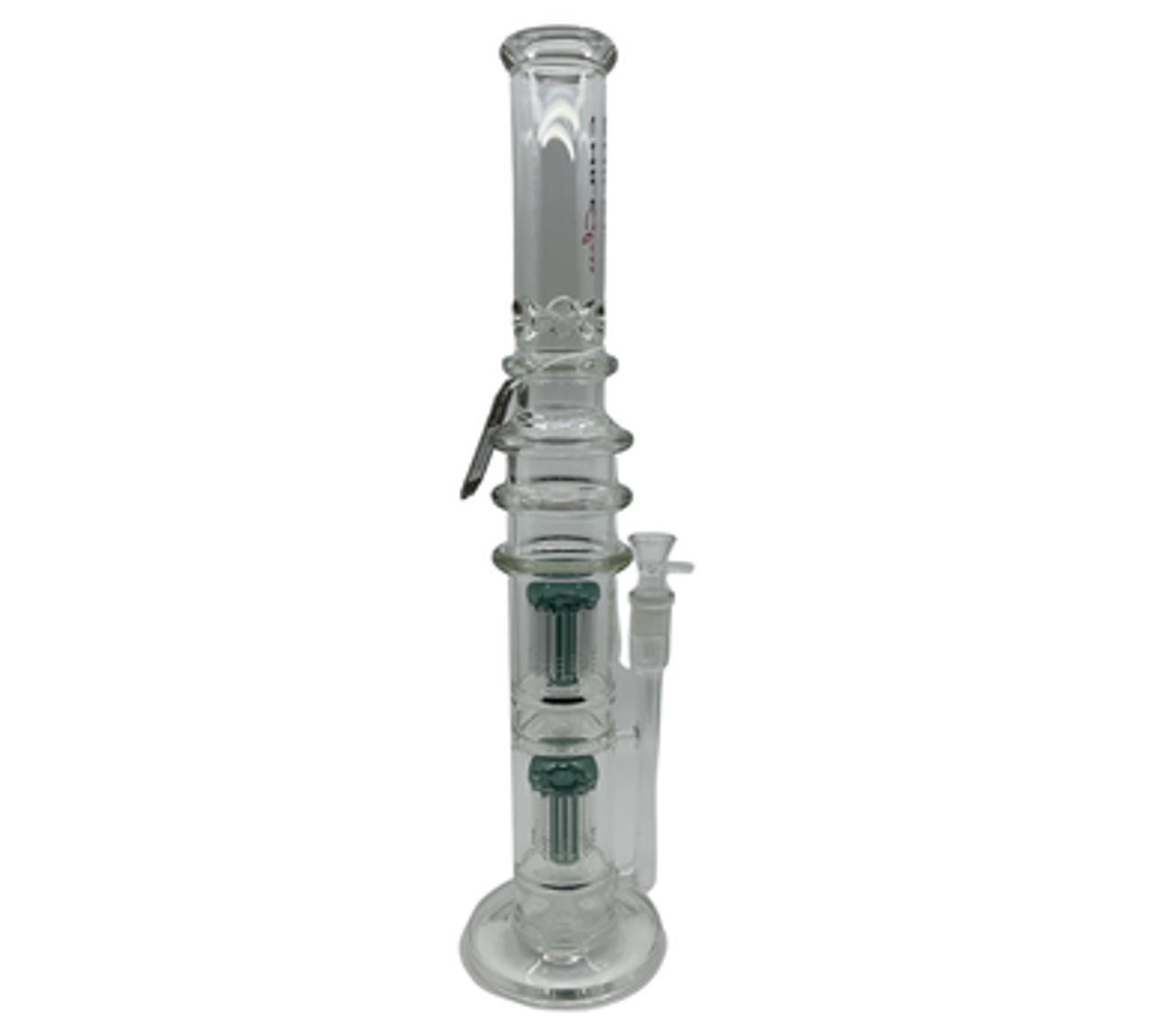 21" Chill Glass Water Pipe with Stacked Showerhead Perc
