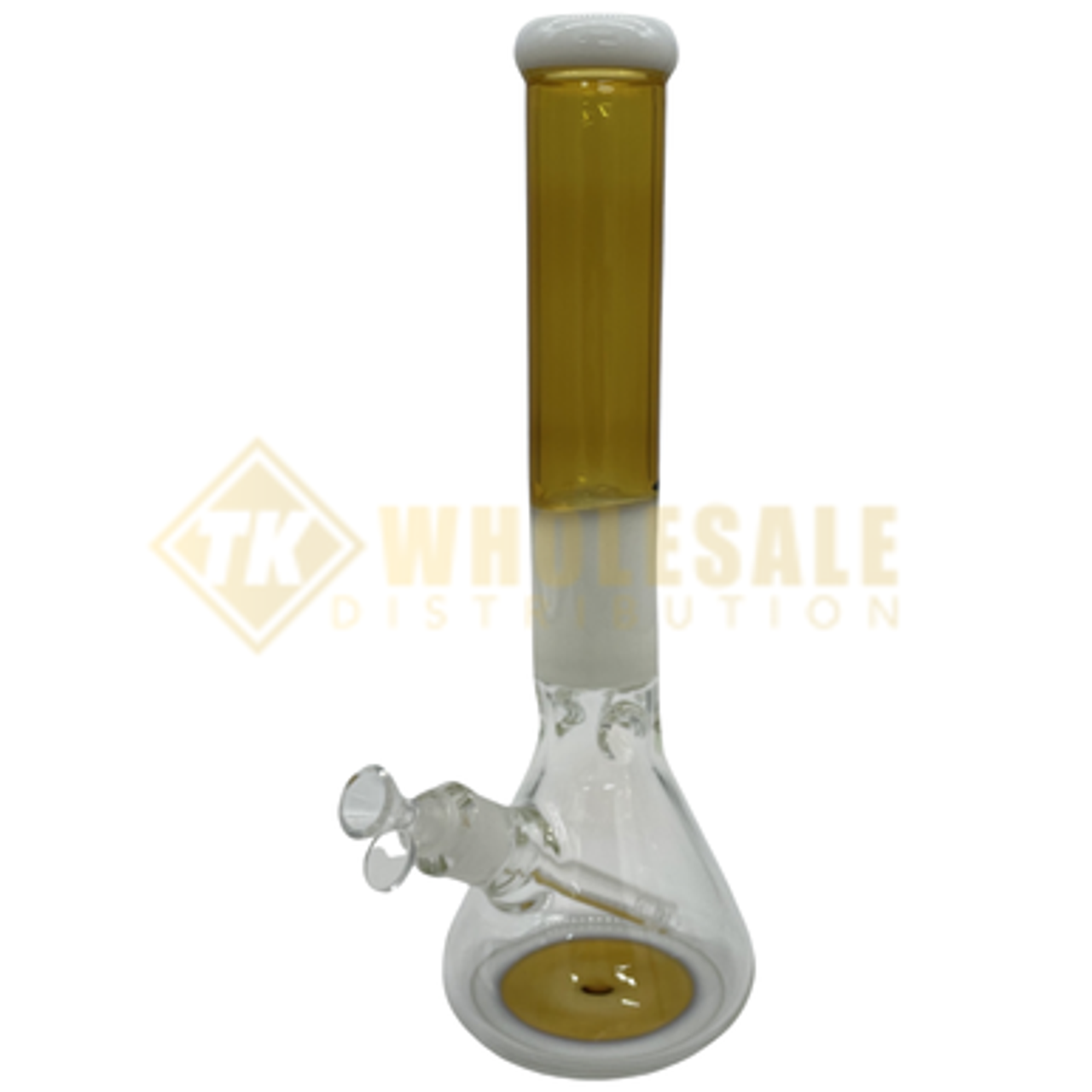 15.5" Beaker Glass Water Pipe with Color-changing Neck and Ice Catcher