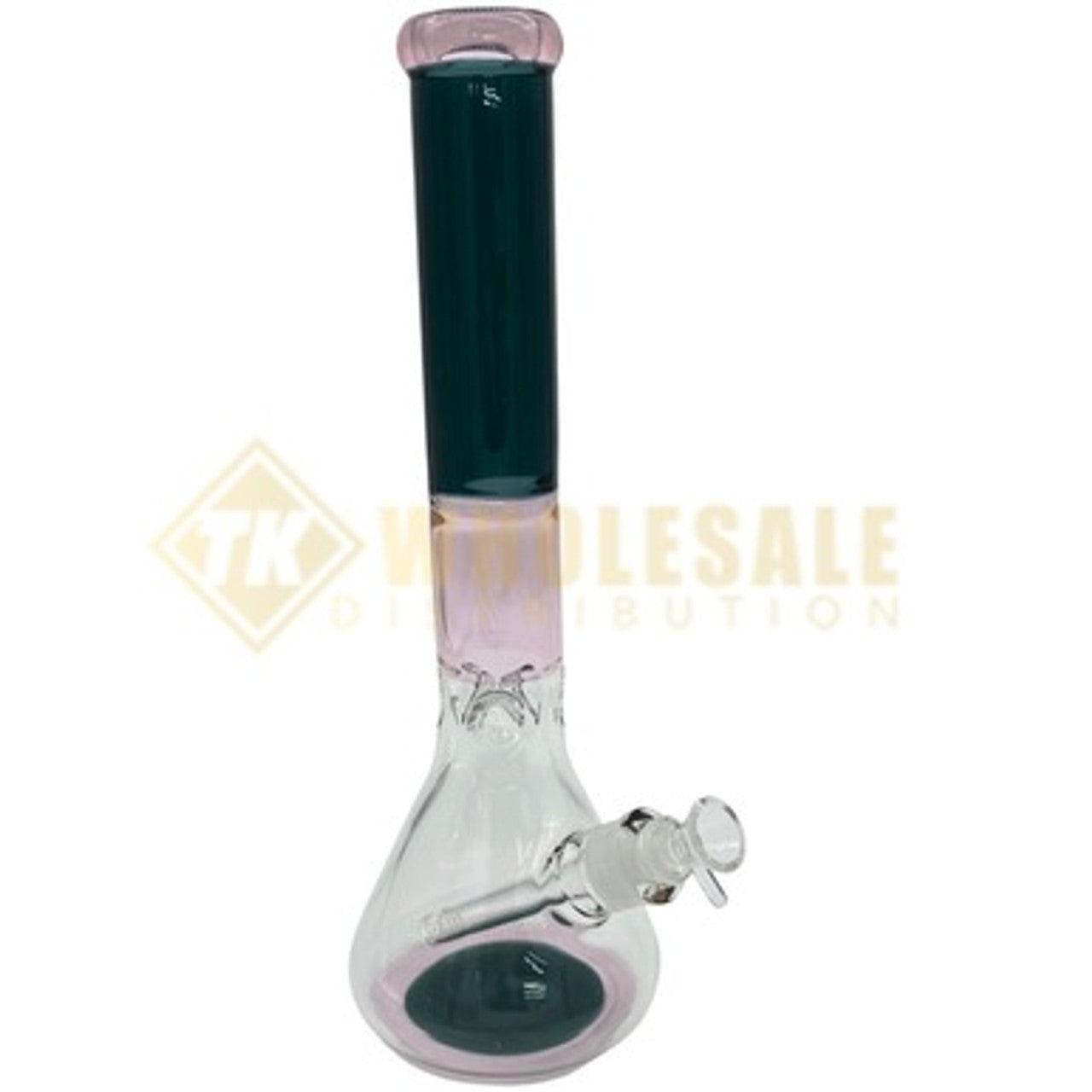 15.5" Beaker Glass Water Pipe with Color-changing Neck and Ice Catcher