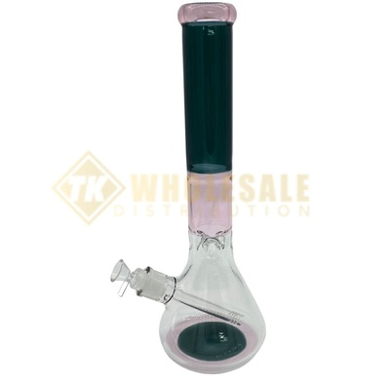 15.5" Beaker Glass Water Pipe with Color-changing Neck and Ice Catcher