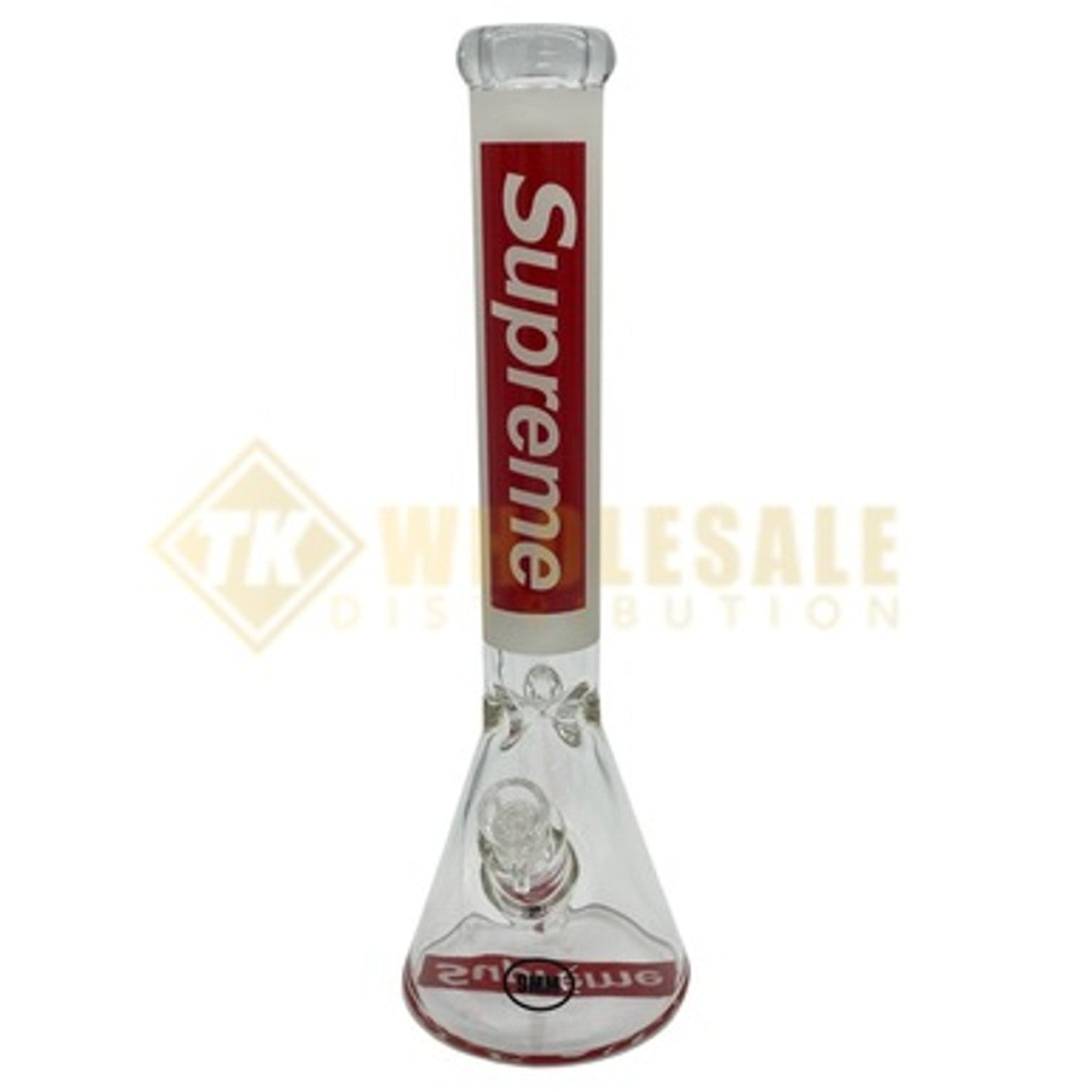 16" Supreme Hype Beast Glass Beaker Water Pipe with Ice Catcher