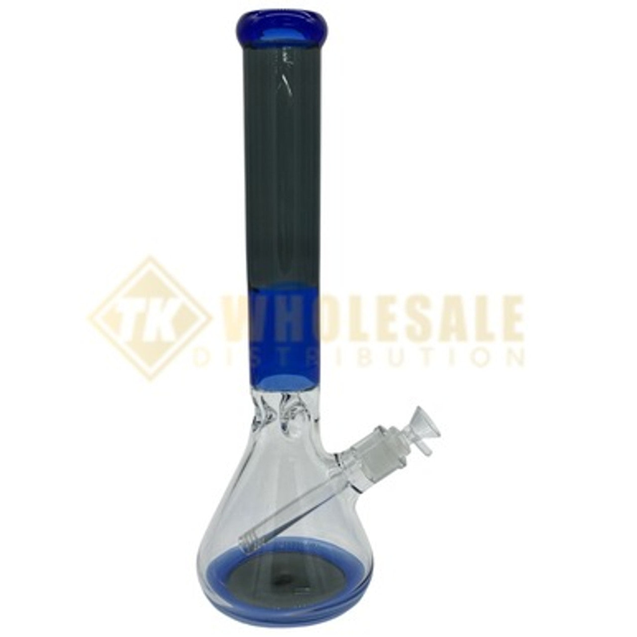 15.5" Beaker Glass Water Pipe with Color-changing Neck and Ice Catcher