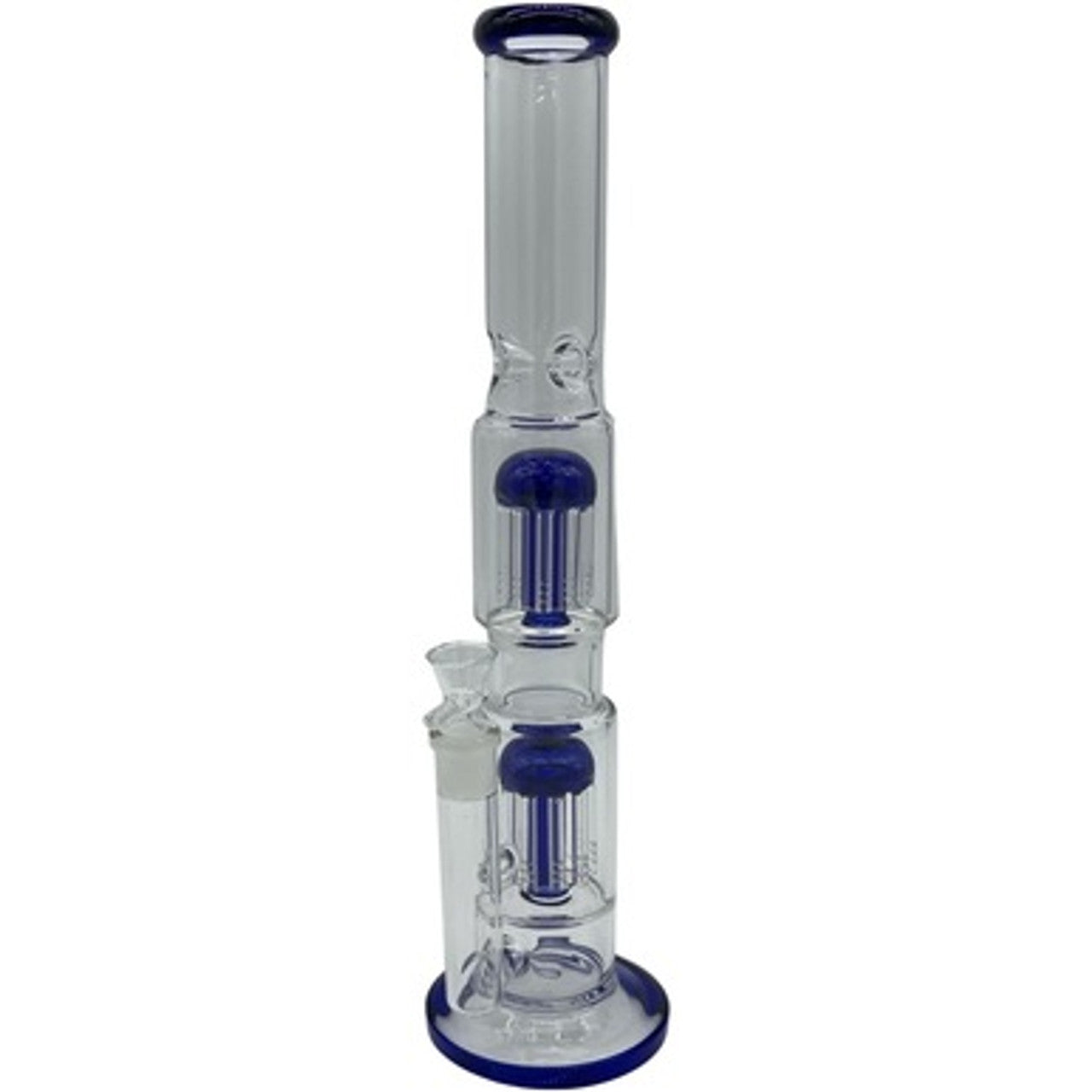 17.5" Straight Glass Water Pipe w/ Stacked Percolator