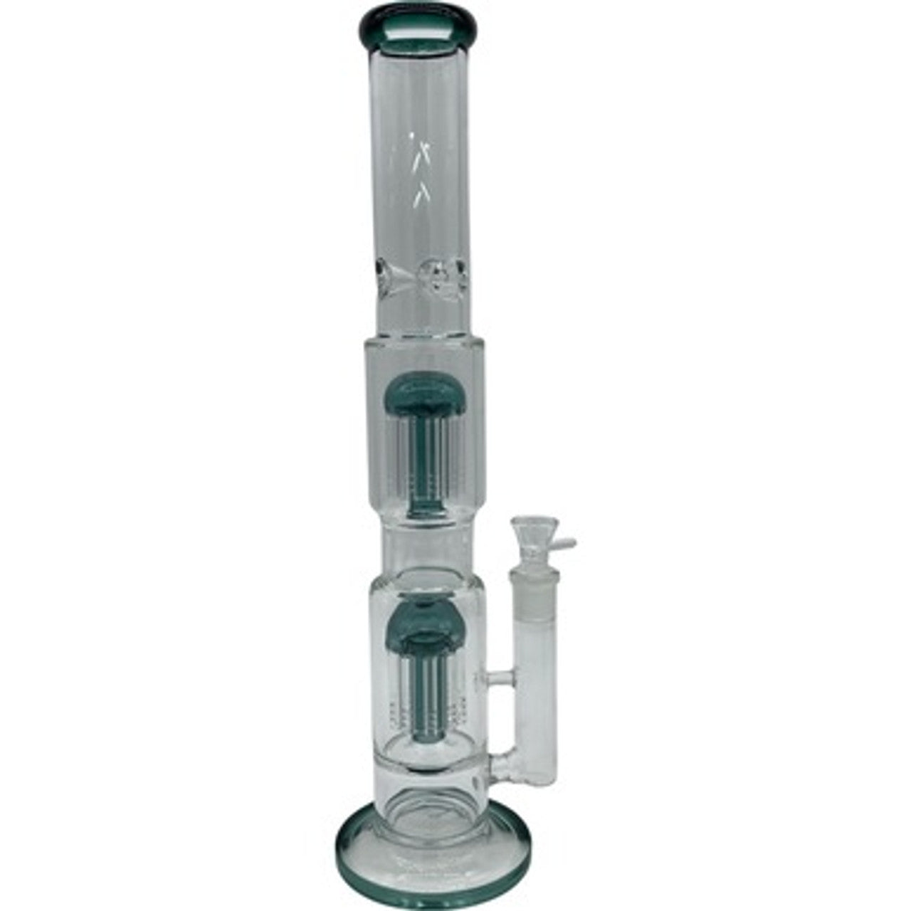 17.5" Straight Glass Water Pipe w/ Stacked Percolator