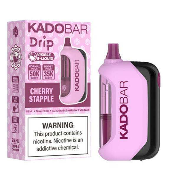 KadoBar Drip 50K Puff Disposable-Cherry Strapple-Single Disposable-5%-25mL