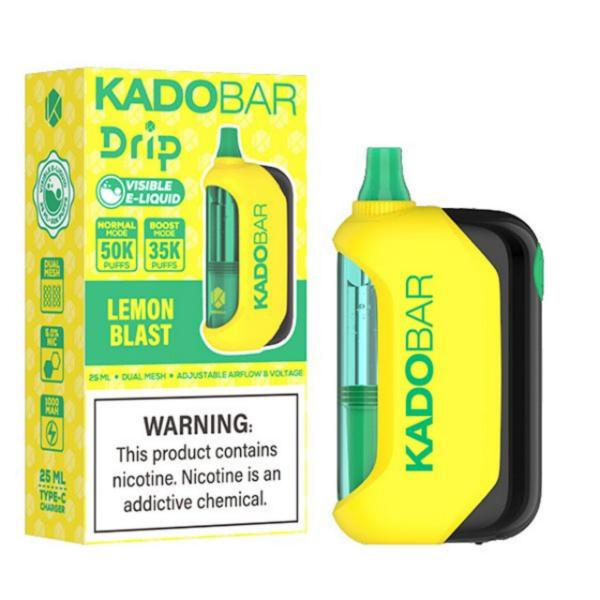 KadoBar Drip 50K Puff Disposable-Lemon Blast-Single Disposable-5%-25mL