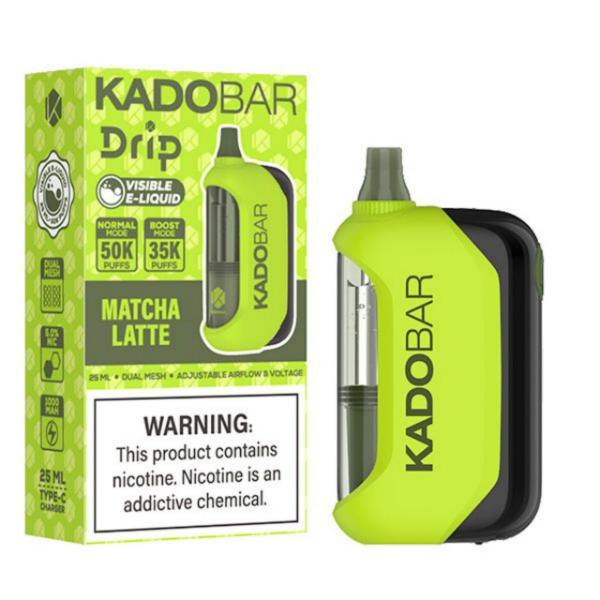 KadoBar Drip 50K Puff Disposable-Matcha Latte-Single Disposable-5%-25mL