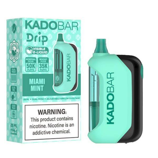 KadoBar Drip 50K Puff Disposable-Miami Mint-Single Disposable-5%-25mL