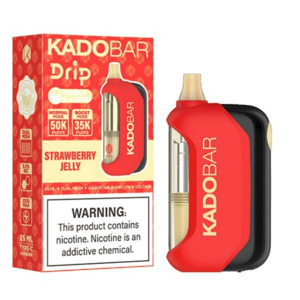 KadoBar Drip 50K Puff Disposable-Strawberry Jelly-Single Disposable-5%-25mL