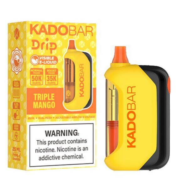 KadoBar Drip 50K Puff Disposable-Triple Mango-Single Disposable-5%-25mL