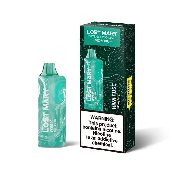 Lost Mary MO5000 5% Recharge Vape 5 Pack 13mL Best Flavor Kiwi Fuse