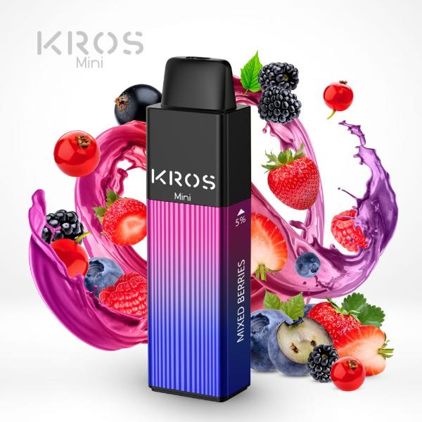 KROS Mini 4000 Puffs Disposable Vape 10mL 6 Pack Best Flavor Mixed Berries