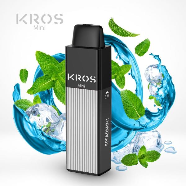KROS Mini 4000 Puffs Disposable Vape 10mL 6 Pack Best Flavor Spearmint
