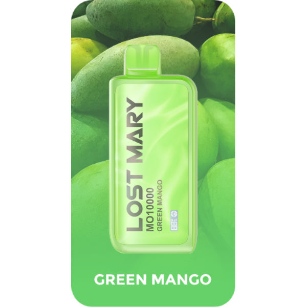 Lost Mary MO10000 10000 Puffs Rechargeable Vape Disposable 18mL Best Flavor Green Mango